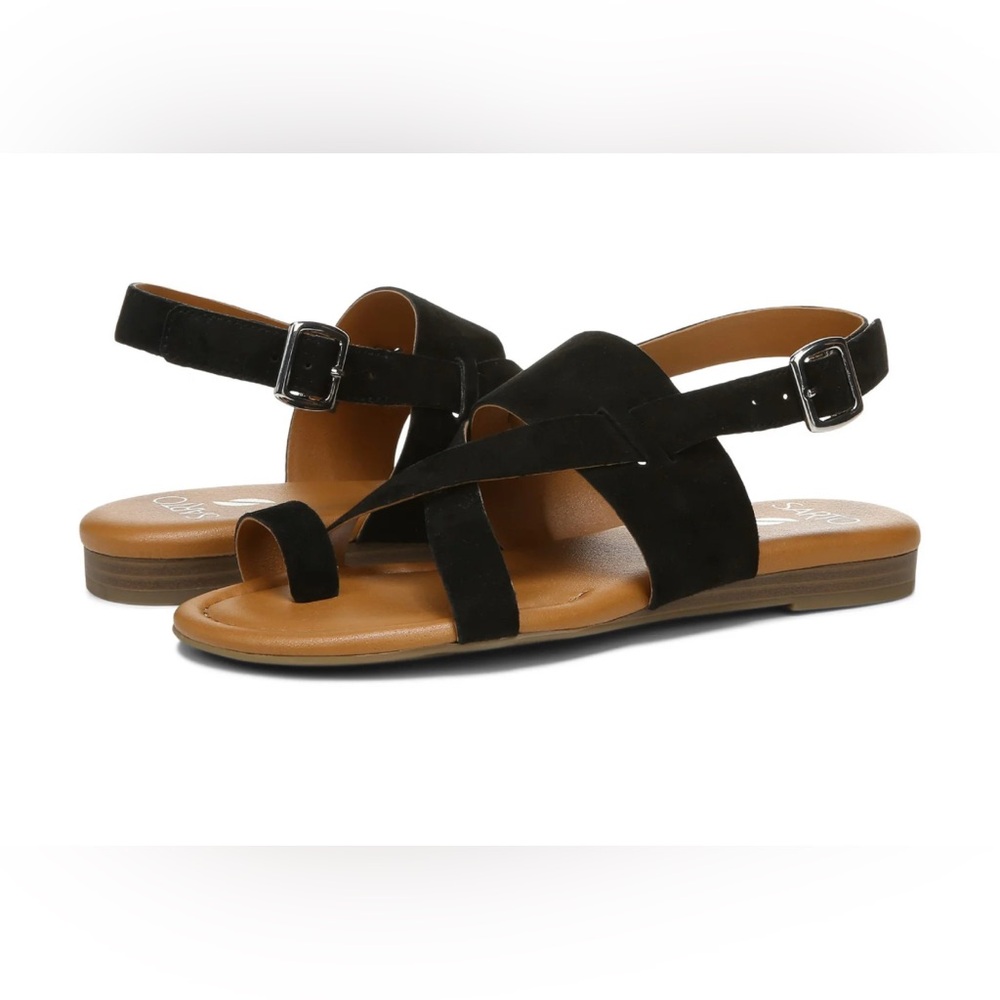 Franco Sarto Black Suede Women's Sandals